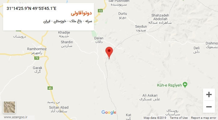 روستای دوتوآقاولی بر روی نقشه