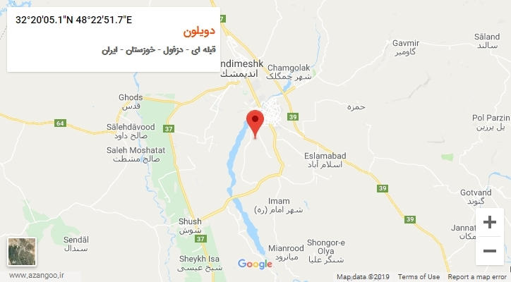 روستای دویلون بر روی نقشه