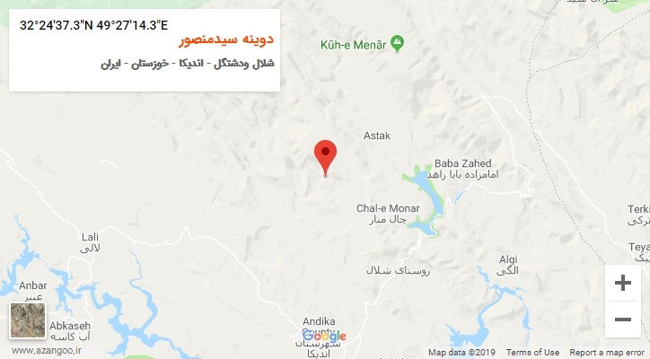 روستای دوینه سیدمنصور بر روی نقشه