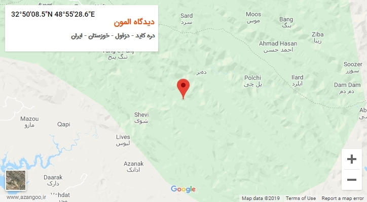 روستای دیدگاه المون بر روی نقشه