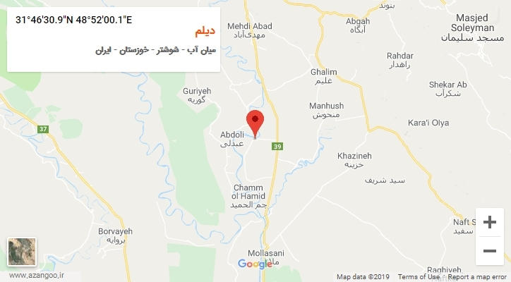 روستای دیلم بر روی نقشه