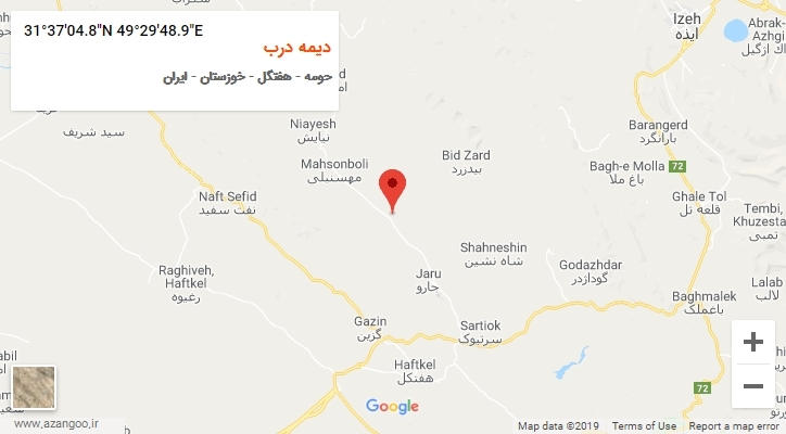 روستای دیمه درب بر روی نقشه