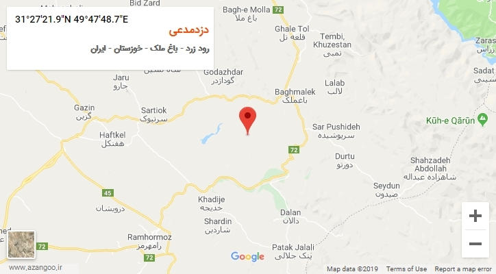 روستای دزدمدعی بر روی نقشه