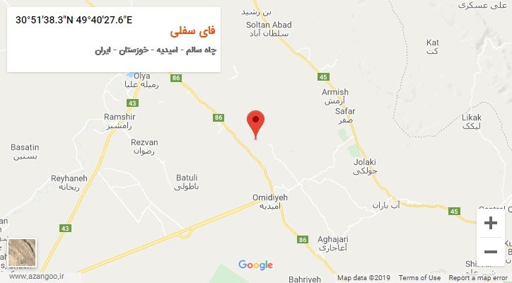 روستای فای سفلی بر روی نقشه