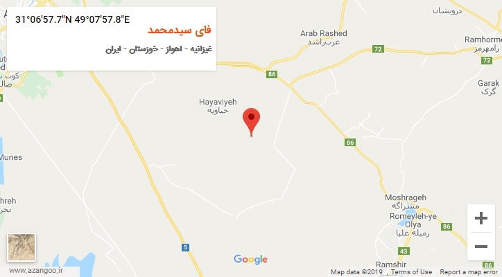 روستای فای سیدمحمد بر روی نقشه