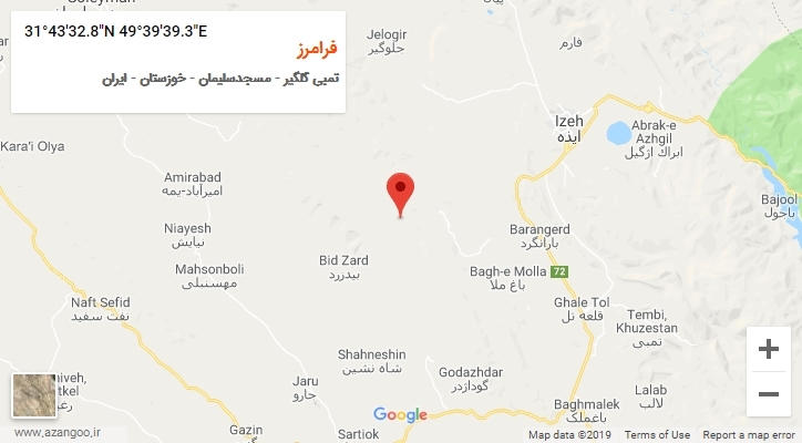 روستای فرامرز بر روی نقشه