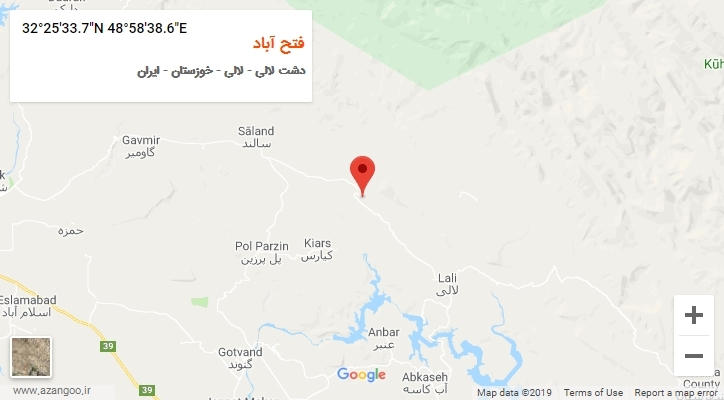 روستای فتح آباد بر روی نقشه