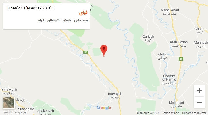 روستای فیای بر روی نقشه