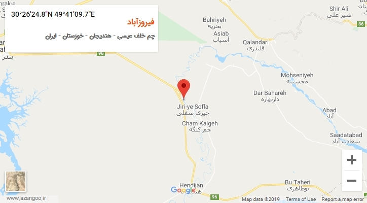 روستای فیروزآباد بر روی نقشه