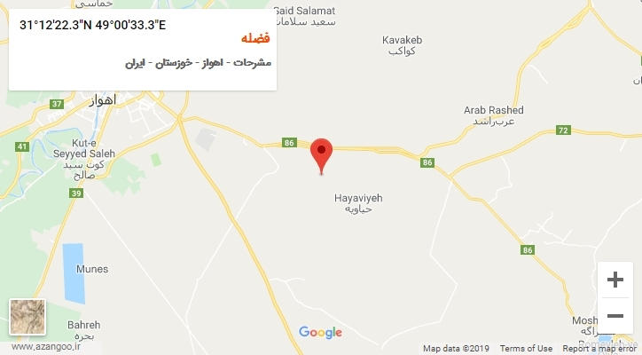 روستای فضله بر روی نقشه