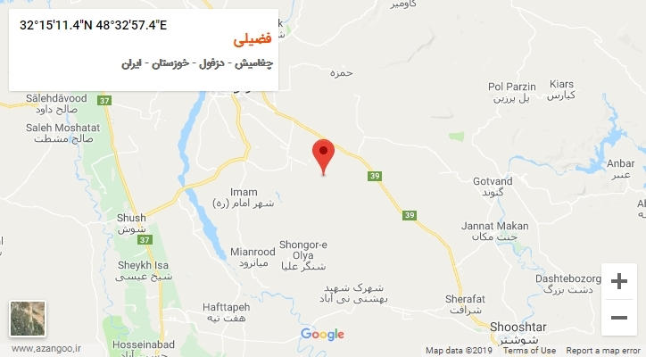 روستای فضیلی بر روی نقشه