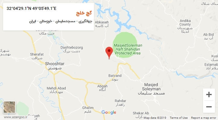 روستای گچ خلج بر روی نقشه