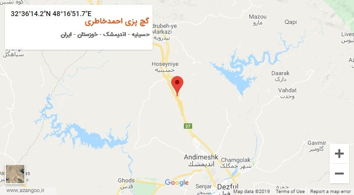 روستای گچ پزی احمدخاطری بر روی نقشه