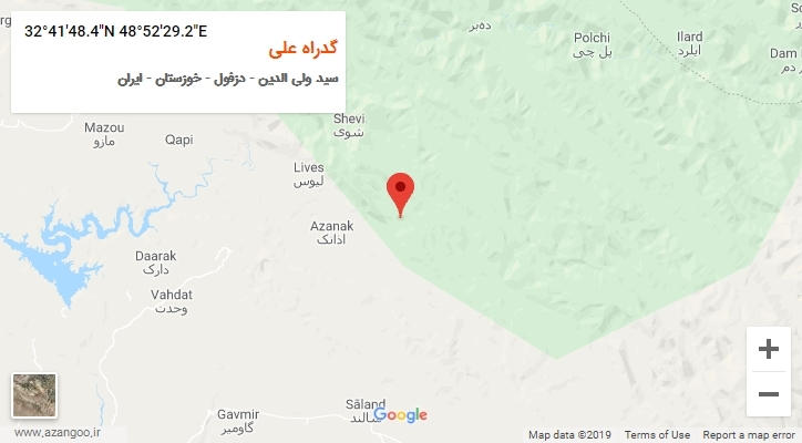 روستای گدراه علی بر روی نقشه