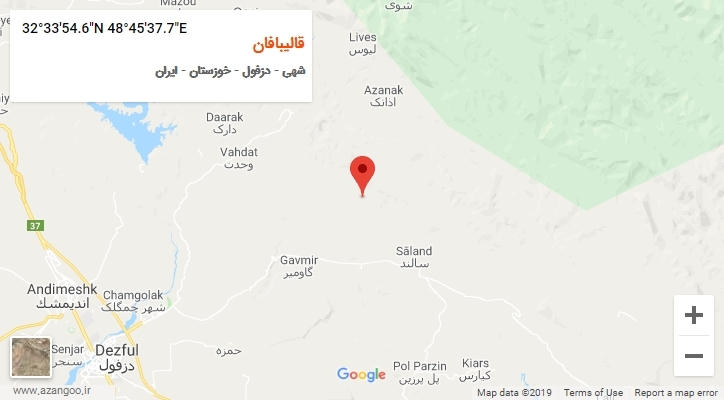 روستای قالیبافان بر روی نقشه