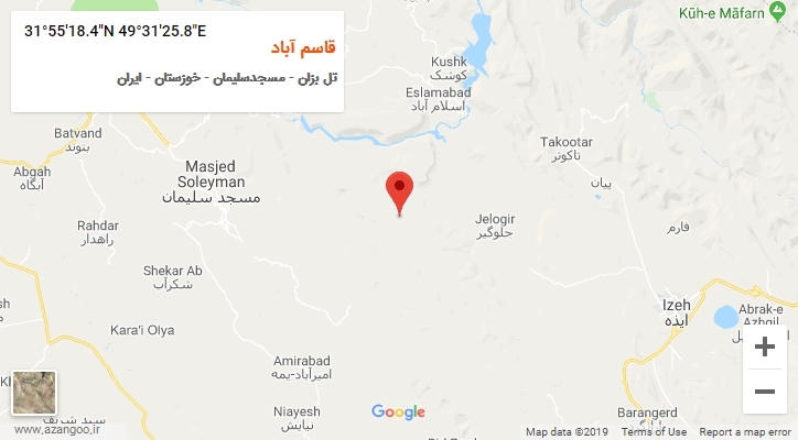 روستای قاسم آباد بر روی نقشه