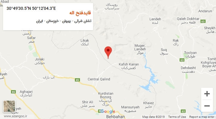روستای قایدفتح اله بر روی نقشه