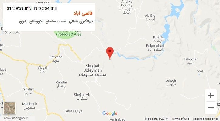 روستای قاضی آباد بر روی نقشه