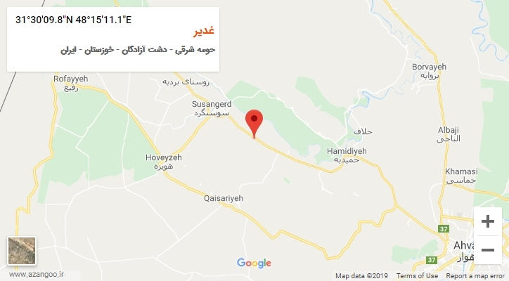 روستای غدیر بر روی نقشه