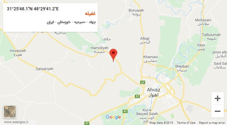 روستای غفیله بر روی نقشه