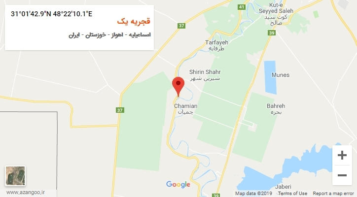 روستای قجریه یک بر روی نقشه