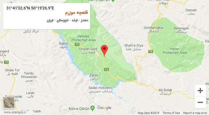 روستای قلعچه موزرم بر روی نقشه