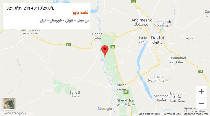 روستای قلعه بابو بر روی نقشه