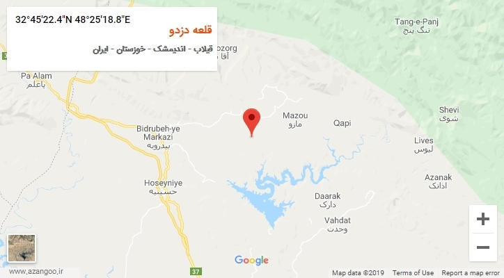 روستای قلعه دزدو بر روی نقشه