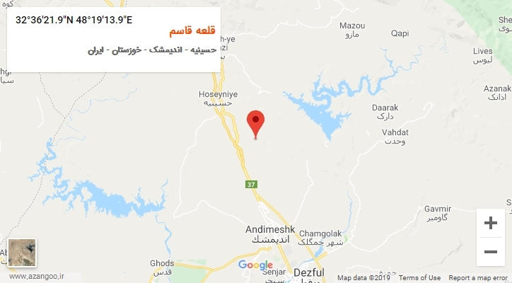 روستای قلعه قاسم بر روی نقشه