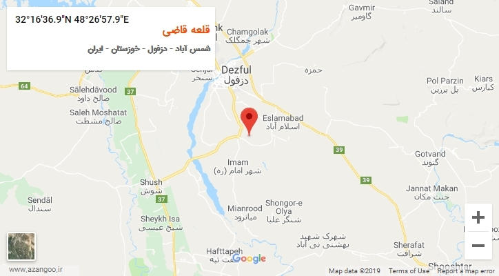روستای قلعه قاضی بر روی نقشه
