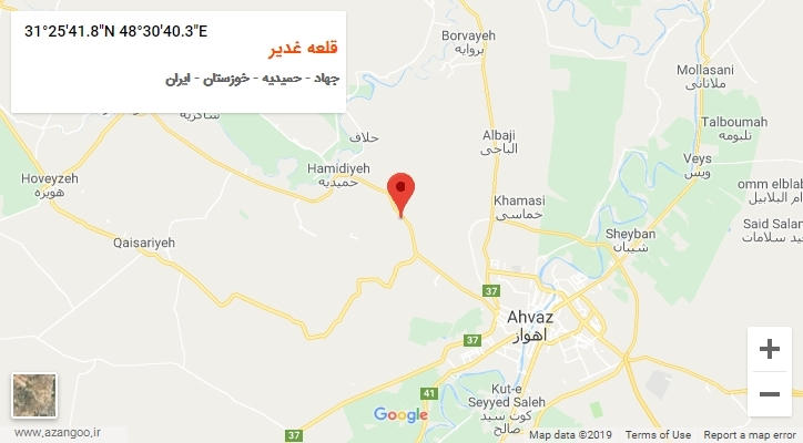 روستای قلعه غدیر بر روی نقشه
