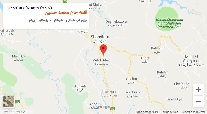 روستای قلعه حاج محمد حسین بر روی نقشه