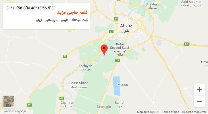 روستای قلعه حاجی مزید بر روی نقشه