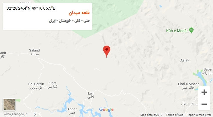 روستای قلعه میدان بر روی نقشه