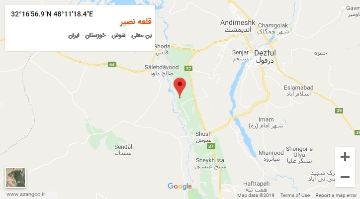 روستای قلعه نصیر بر روی نقشه