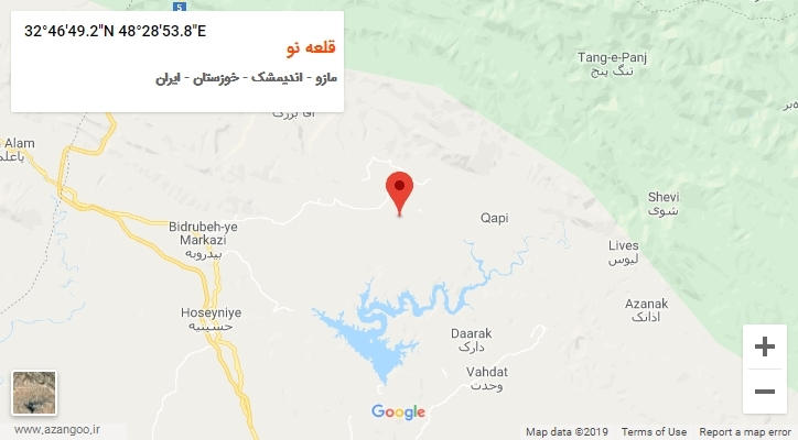 روستای قلعه نو بر روی نقشه