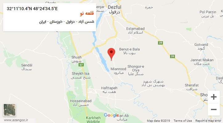 روستای قلعه نو بر روی نقشه