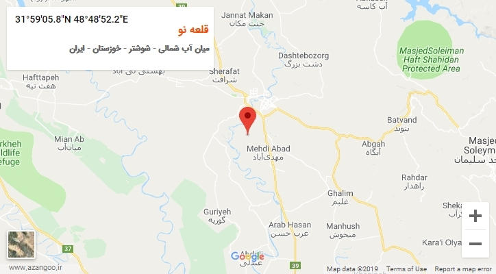 روستای قلعه نو بر روی نقشه
