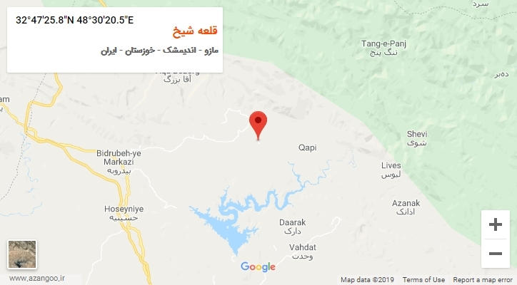 روستای قلعه شیخ بر روی نقشه