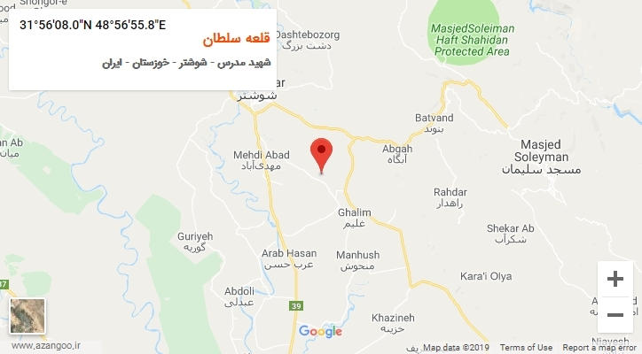 روستای قلعه سلطان بر روی نقشه