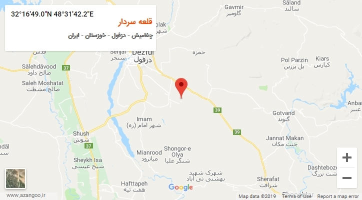 روستای قلعه سردار بر روی نقشه