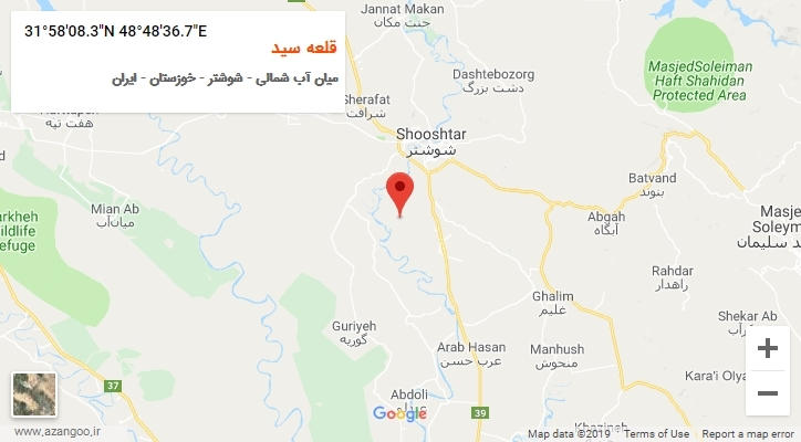 روستای قلعه سید بر روی نقشه