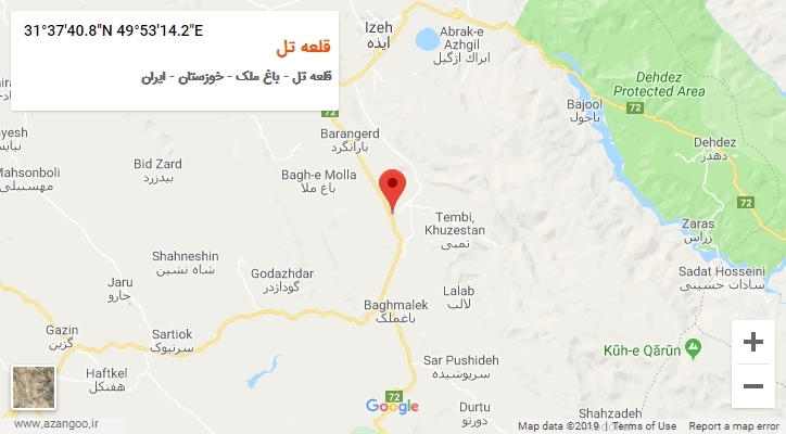 روستای قلعه تل بر روی نقشه