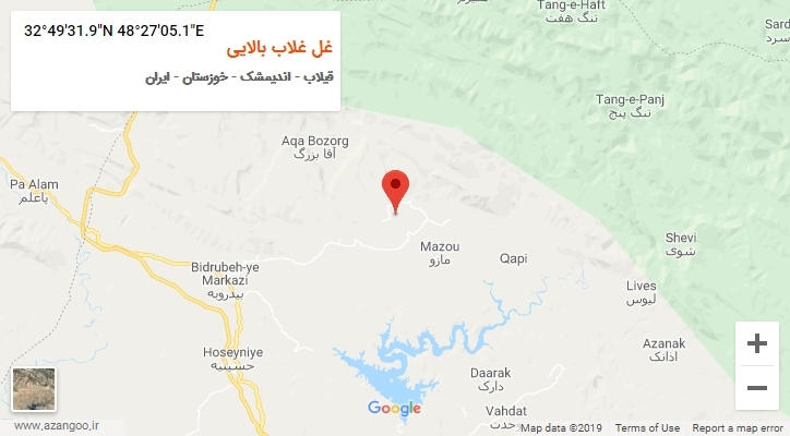 روستای غل غلاب بالایی بر روی نقشه