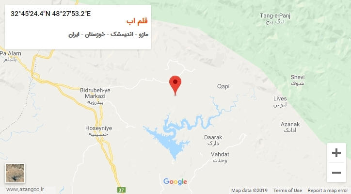 روستای قلم اب بر روی نقشه