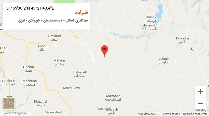 روستای قنبرآباد بر روی نقشه