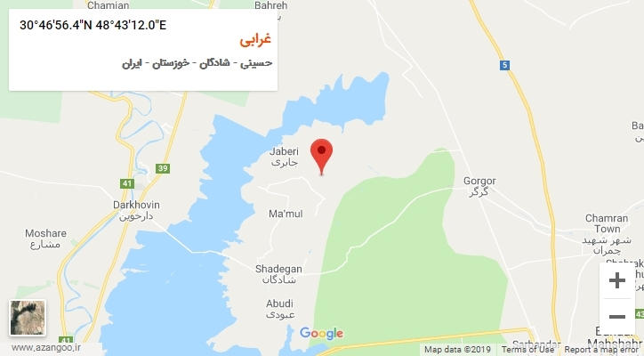 روستای غرابی بر روی نقشه