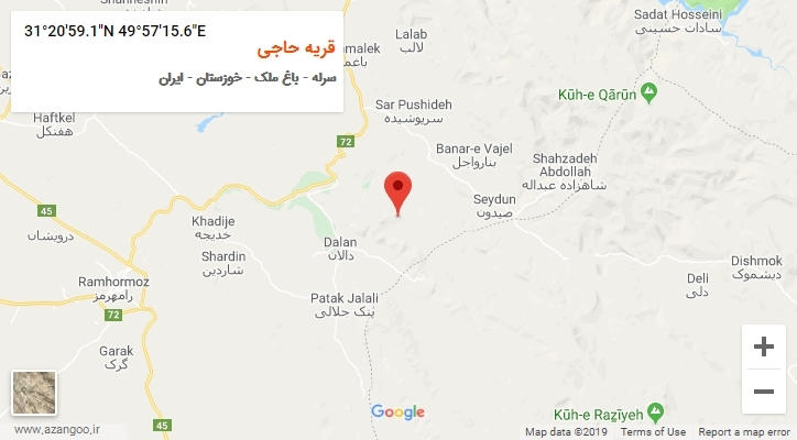 روستای قریه حاجی بر روی نقشه