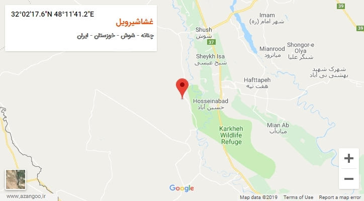 روستای غشاشیرویل بر روی نقشه