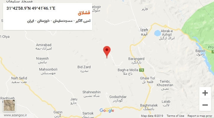 روستای قشلاق بر روی نقشه
